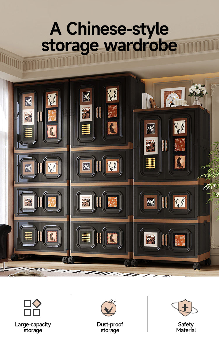 Foldable Storage Wardrobe (1 + 3 Layer)