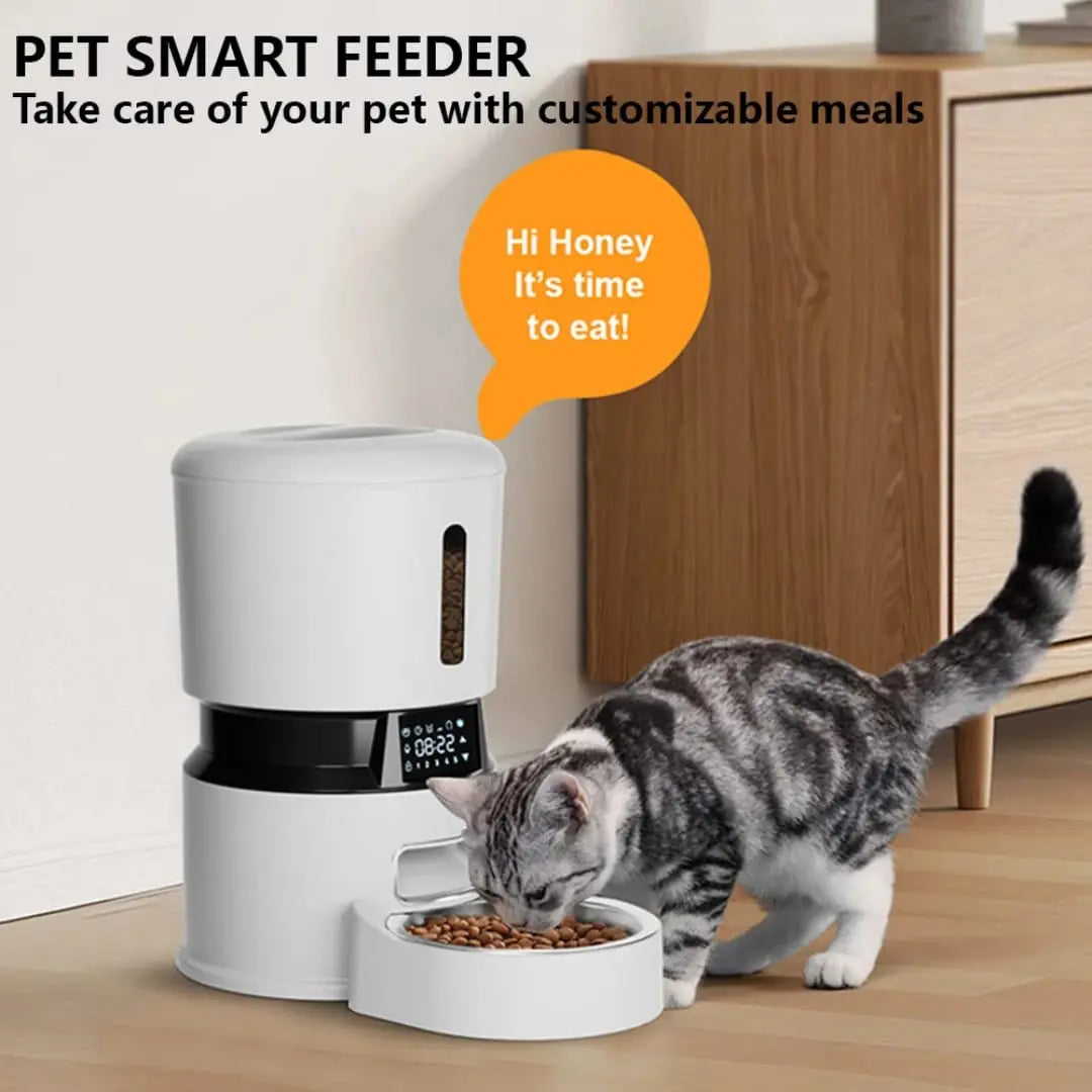 4L Smart Automatic Pet Feeder with Voice Control