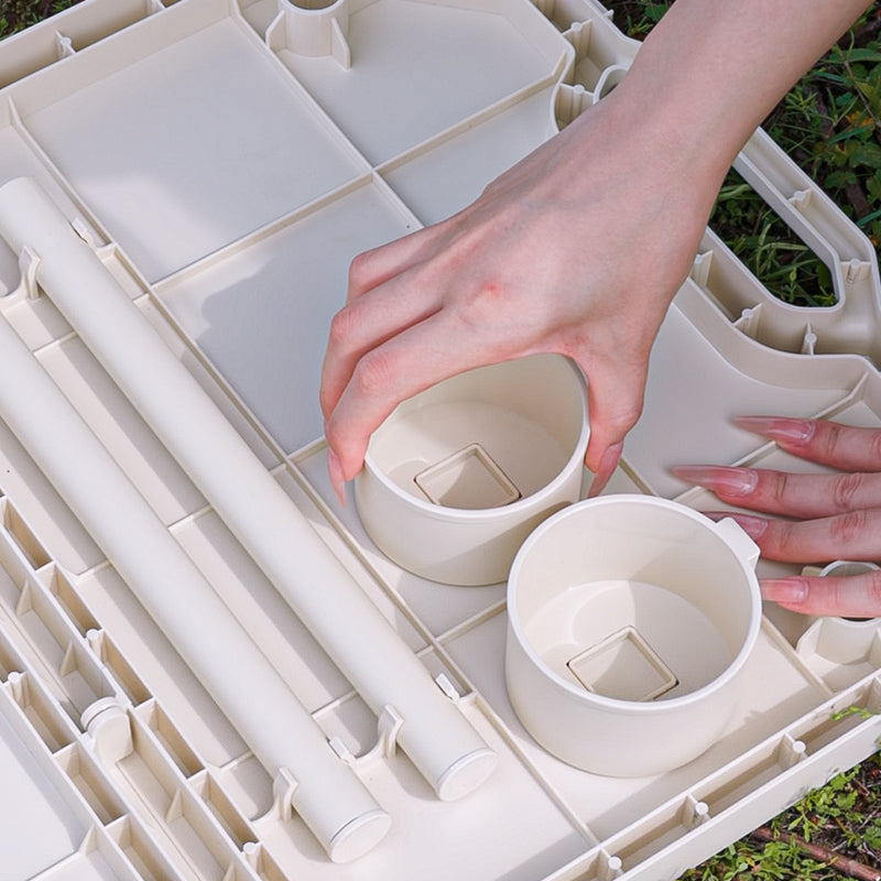Folding Camping Table with Cup Holders