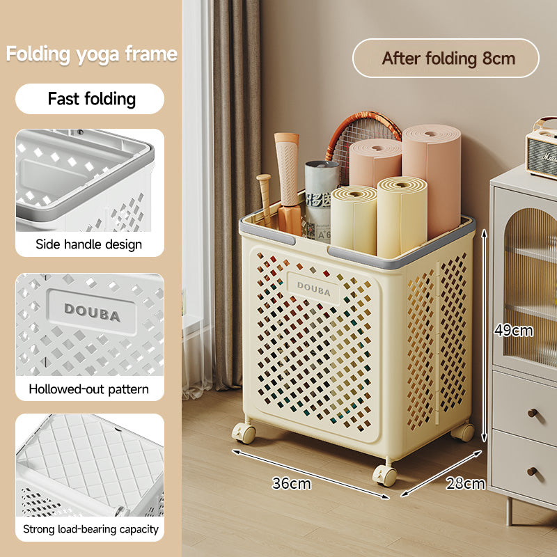Foldable Rolling Storage Basket