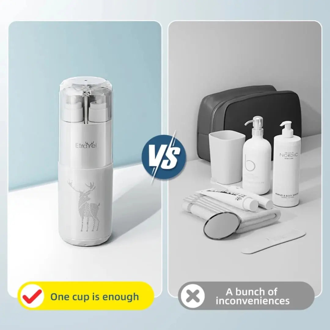 7-in-1 Travel Toiletry Kit with Dispenser Bottles