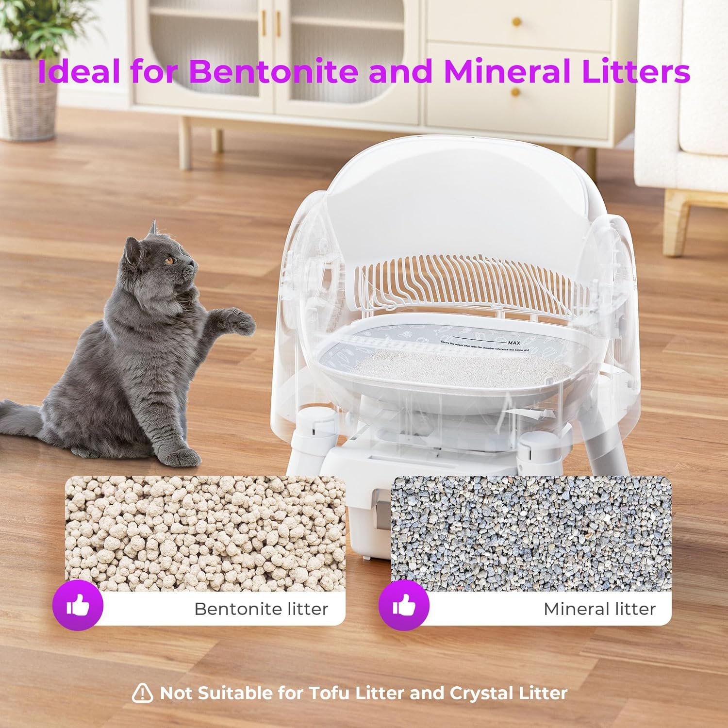 Automatic-Cleaning Top-open Cat Litter Box