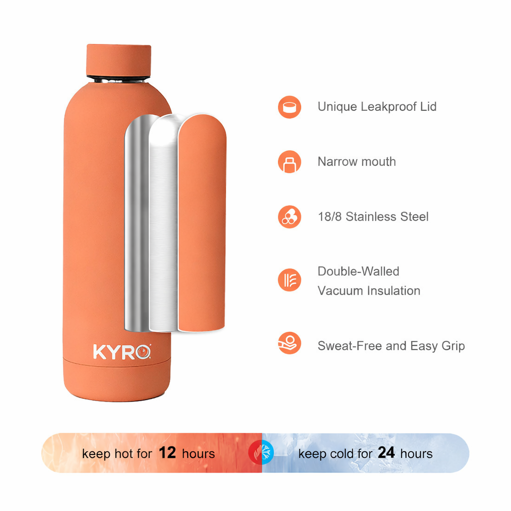 KYRO Vacuum Insulated Stainless Steel Water Bottle 500ML