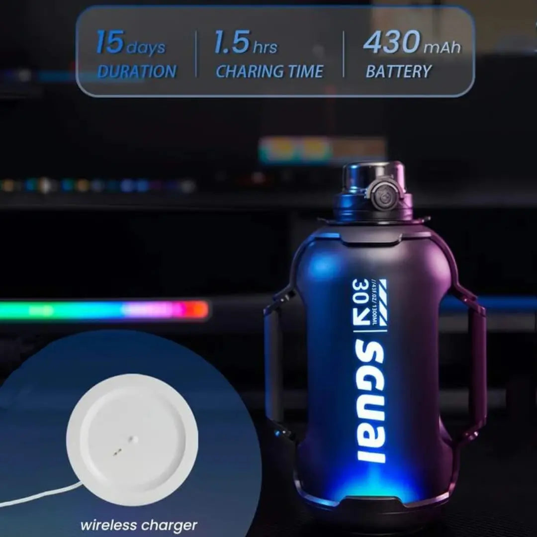 Smart LED Water Bottle – 1.3L Bluetooth Hydration Tracker