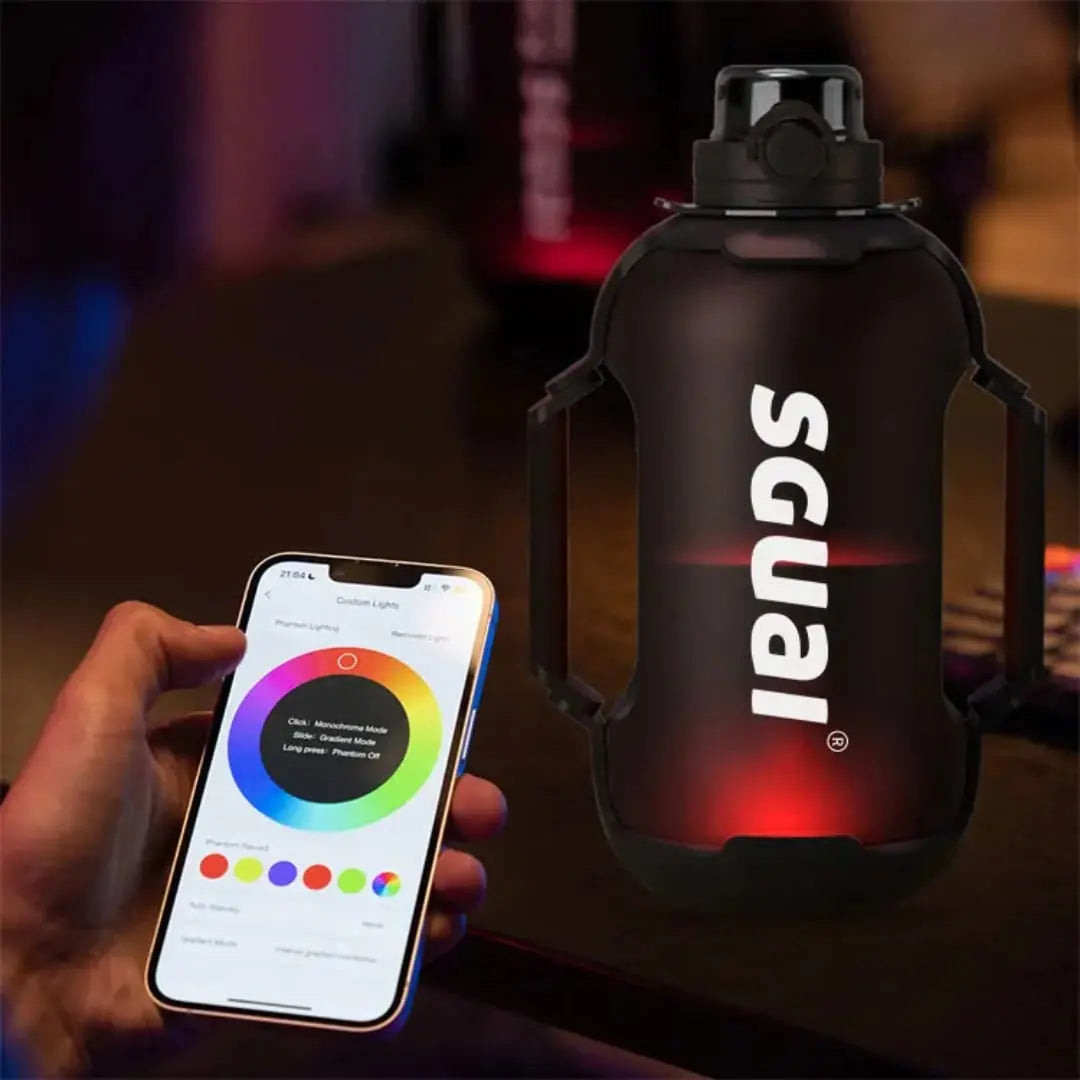 Smart LED Water Bottle – 1.3L Bluetooth Hydration Tracker