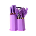 19-Piece Kitchen Utensils & Knife Set with Holder