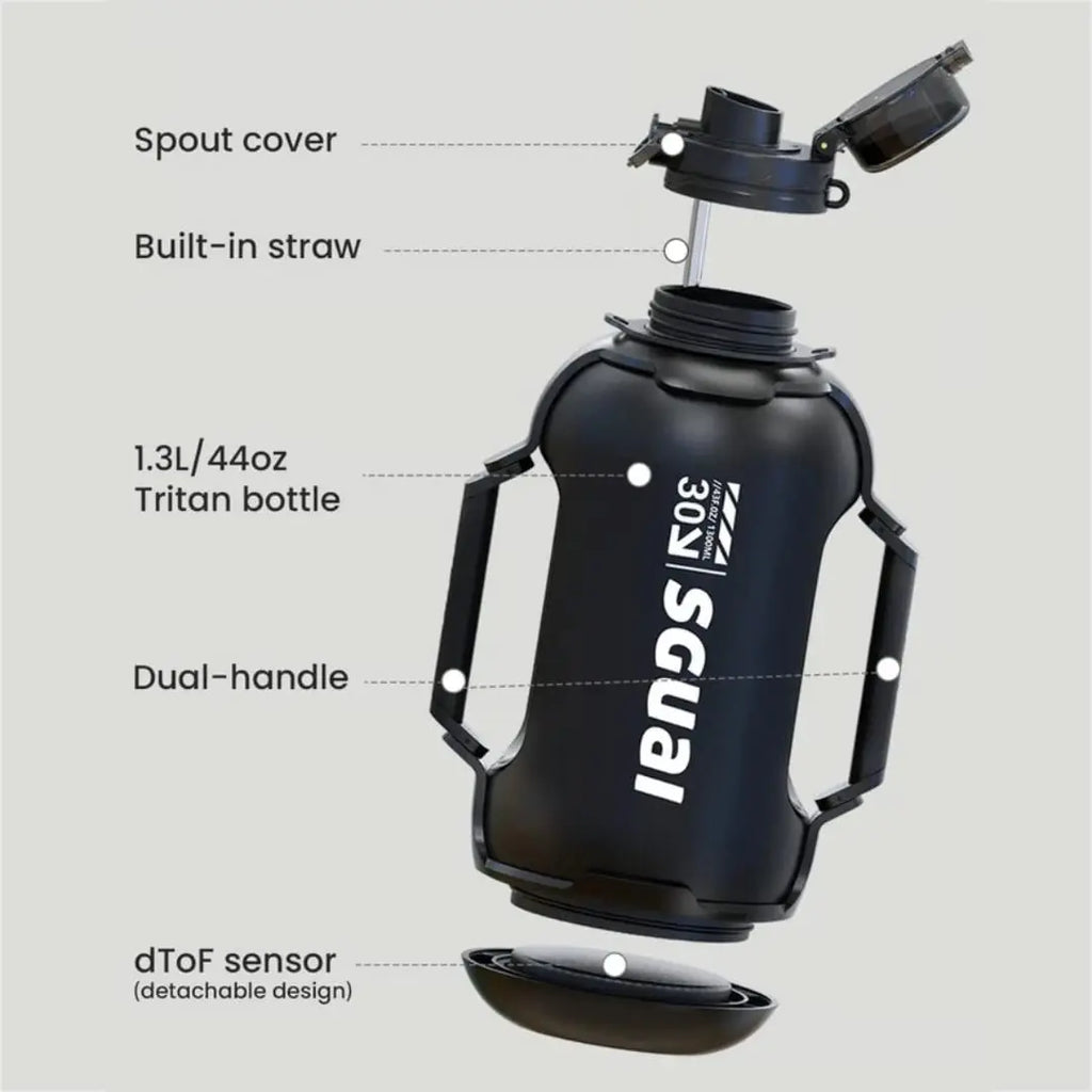 Smart LED Water Bottle – 1.3L Bluetooth Hydration Tracker