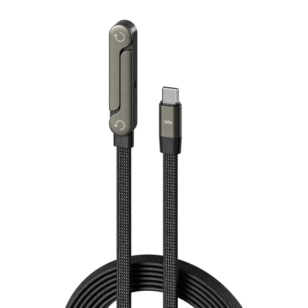 240W Sideways Fast Charge Cable with Built-in Phone Stand (USB-C)