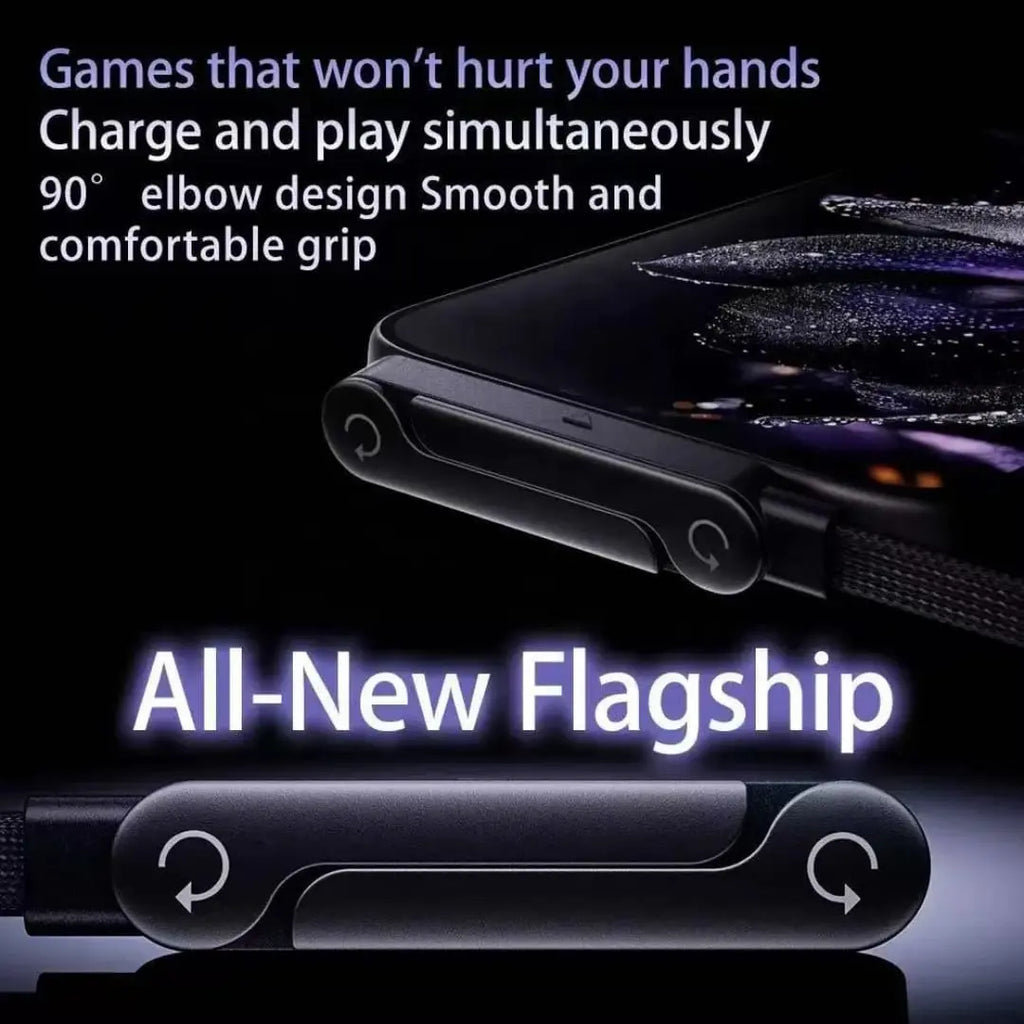 240W Sideways Fast Charge Cable with Built-in Phone Stand (USB-C)