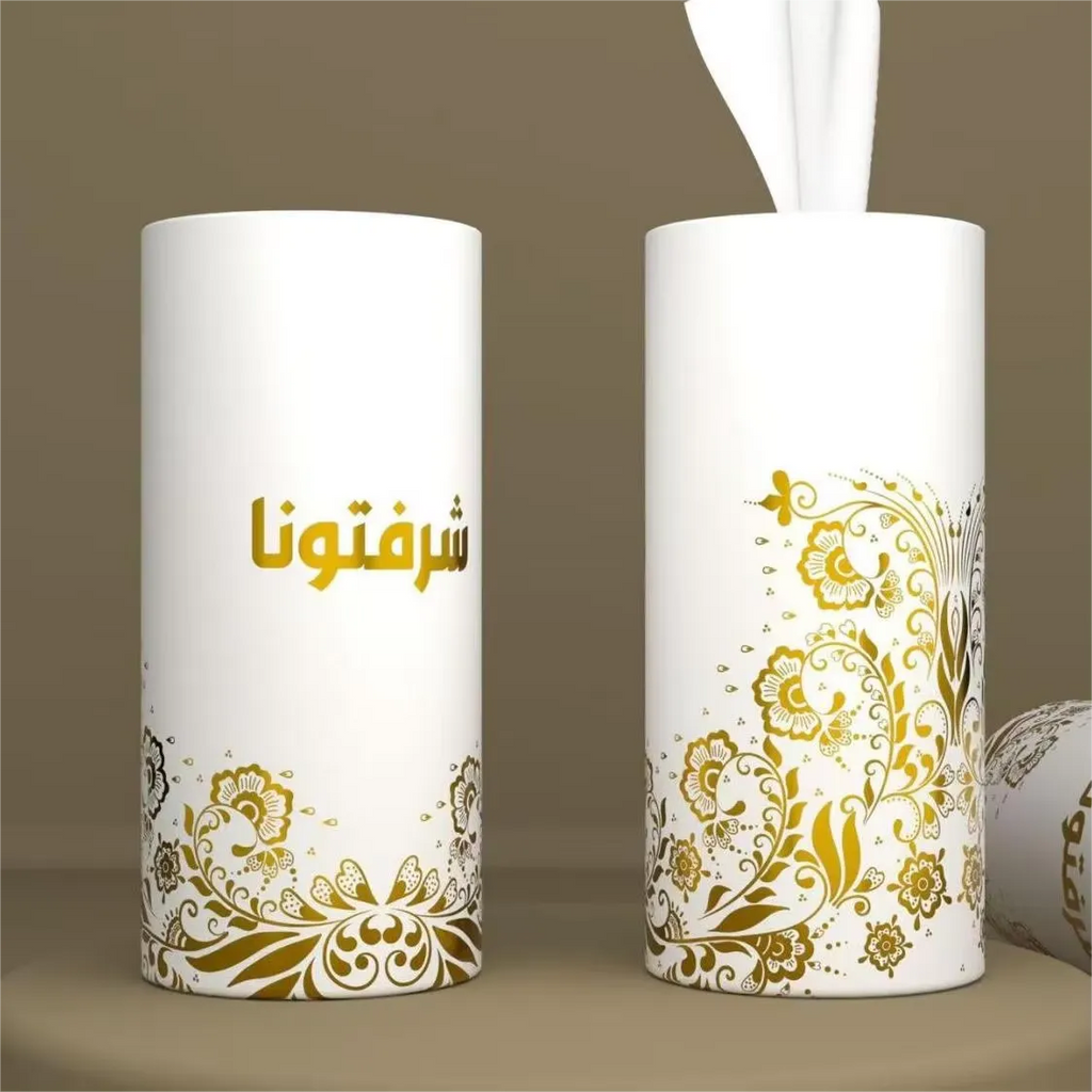 Car Cup Holder Tissue Set – 4 Pack (200 Sheets, 3-Ply)